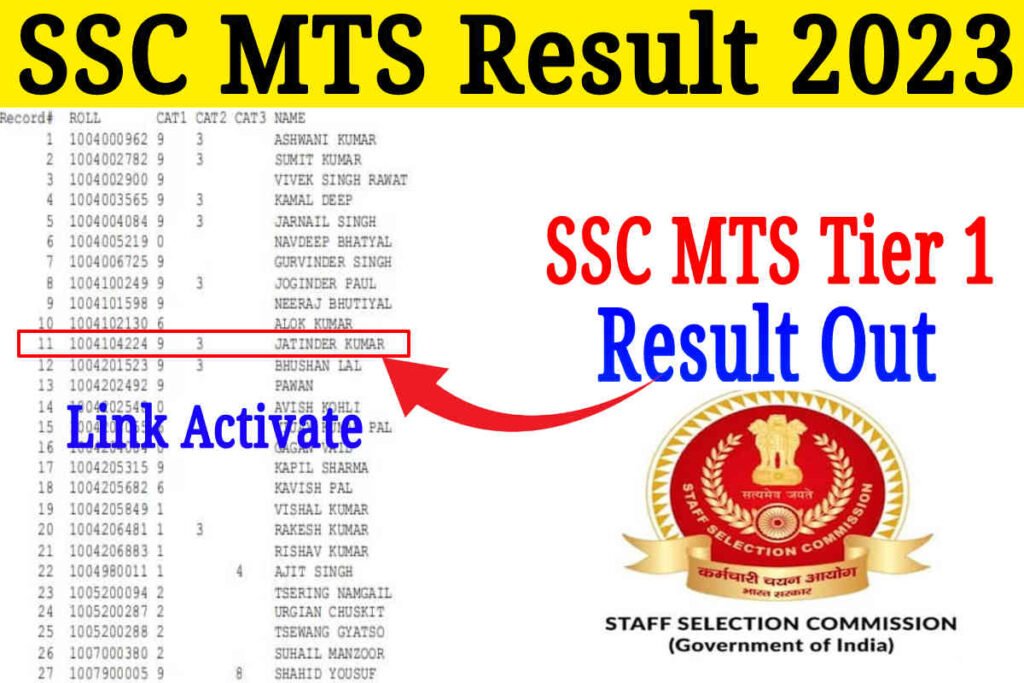 SSC MTS Result Date 2023, Direct Link to Download SSC MTS Tier 1 Answer Key & Check Result