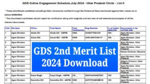 GDS 2nd Merit List 2024, इंडिया पोस्ट जीडीएस का दूसरा मेरिट लिस्ट हुआ जारी, यहां से करें डाउनलोड