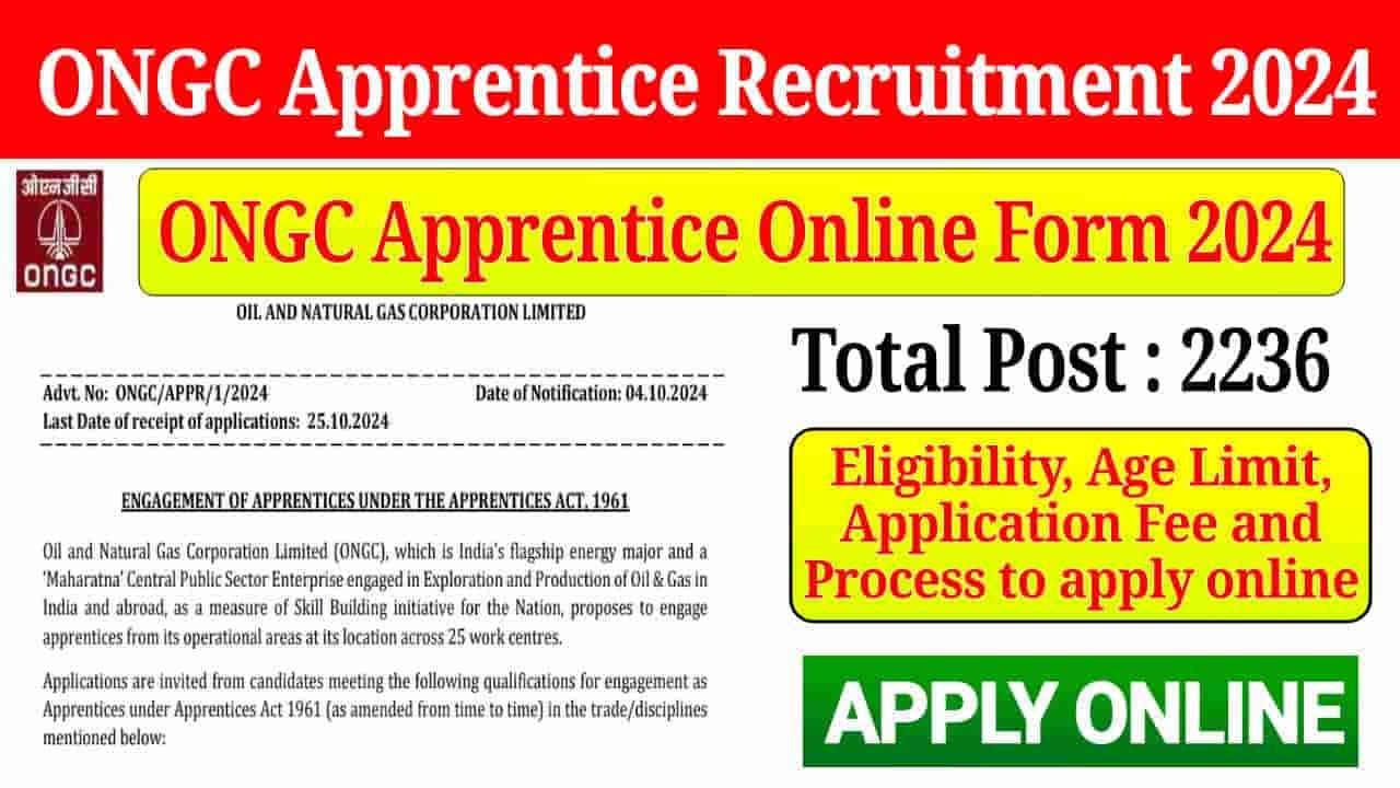 ONGC Apprentice Recruitment 2024, Apply Online for 751 Posts