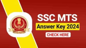 SSC MTS Answer Key 2024 Live, Paper 1 Response Sheet PDF Download Link