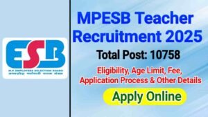 MPESB Teacher Recruitment 2025 Apply Online, Check Eligibility, Fee & Other Details