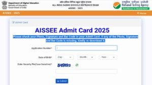 AISSEE Admit Card 2025 Out, Sainik School Entrance Test Hall Ticket Download at exams.nta.ac.in/AISSEE
