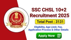 SSC CHSL 10+2 Recruitment 2025, Apply Online for LDC, JSA & DEO Post
