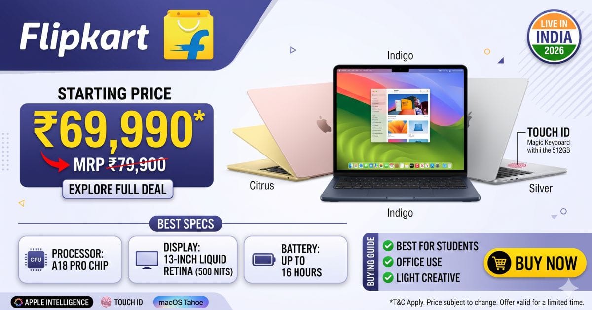 New MacBook Neo Price on Flipkart 2026